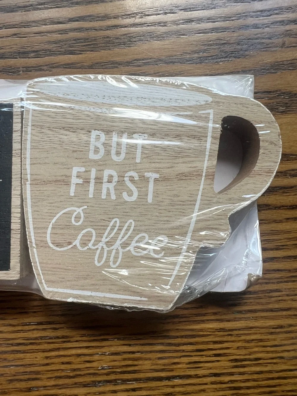 Coffee Bar Mini Wooden Sign Set 3pc Farmhouse Tiered Tray Decor
